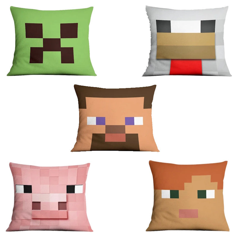 Taies d'Oreiller - Creeper, Poulet, Cochon, Steve & Alex